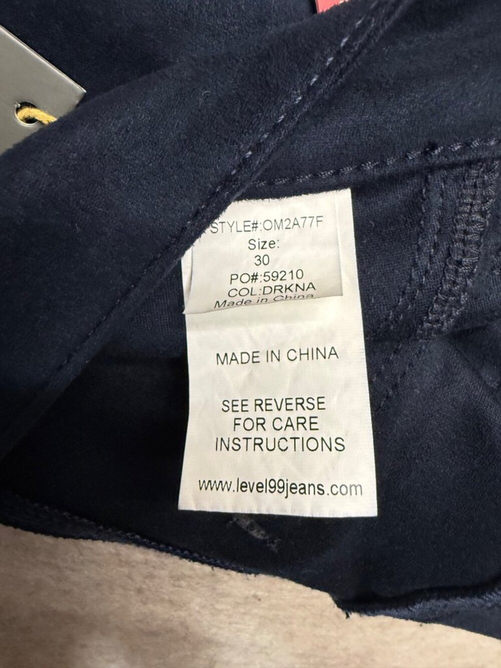 Level 99 Mid Rise Janice Ultra Skinny 5-Pocket Navy Blue Jeans 30" Waist Med NWT - Picture 7 of 12